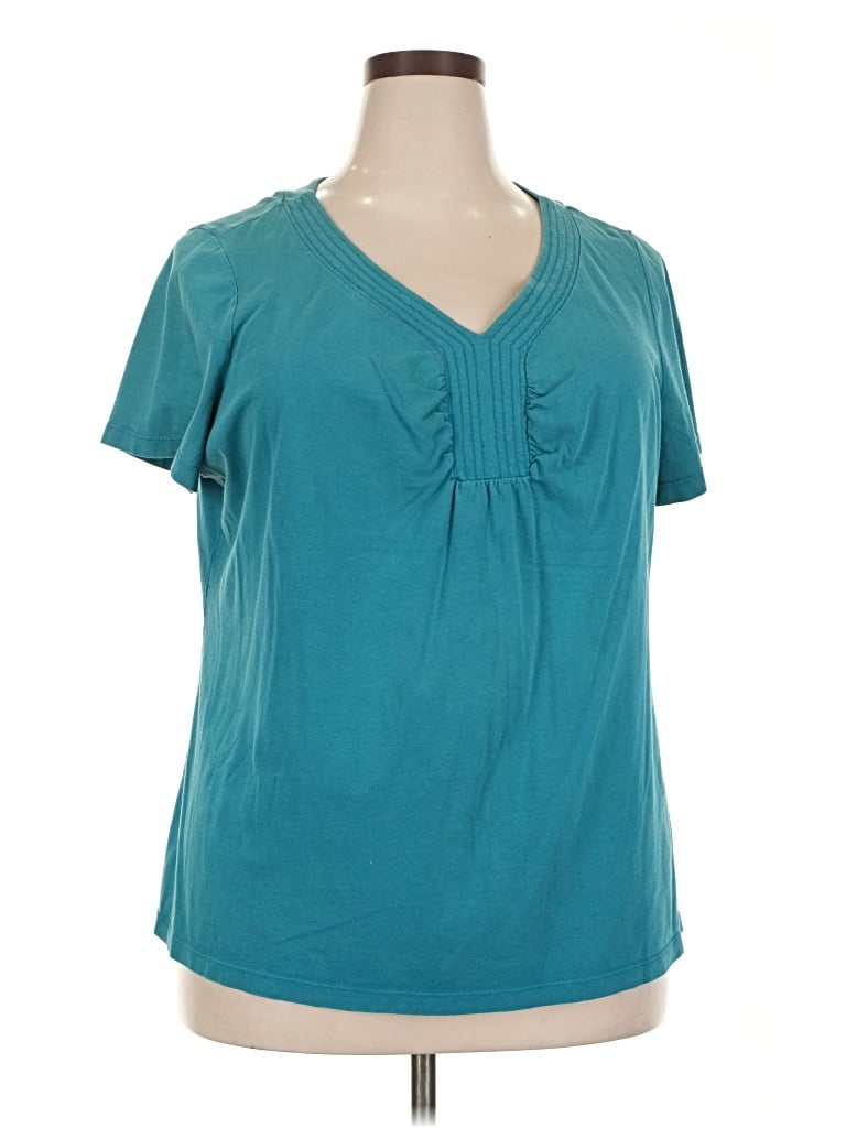 Pre-owned St. John's Bay Short Sleeve T-shirt In Blue