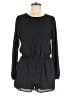 Lucca Couture 100% Polyester Solid Black Romper Size M - photo 1