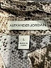 Alexander Jordan 100% Rayon Animal Print Silver Brown Long Sleeve Blouse Size L - photo 7