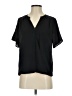 Vince Camuto 100% Polyester Black Short Sleeve Blouse Size XS - photo 1