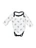 Little Beginnings Print White Long Sleeve Onesie Size 0-3 mo - photo 1