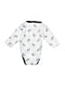 Little Beginnings Print White Long Sleeve Onesie Size 0-3 mo - photo 2
