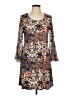 MSK Paisley Brown Casual Dress Size L (petite) - photo 1