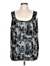 Peter Nygard Silver Black Sleeveless Top Size L - photo 1