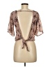 Don't Ask Why Tan Short Sleeve Blouse One size - photo 2