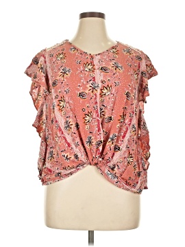 Haut Femme Tunique Bohème Live And Let Live - Taille XL, Imprimé, Manches Courtes - Occasion Très Bon état