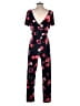 Express Floral Black Jumpsuit Size XS - photo 2