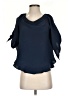 Sugar Lips 100% Polyester Blue 3/4 Sleeve Blouse Size S - photo 1
