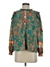 Current Air 100% Polyester Teal Long Sleeve Blouse Size XS - photo 1