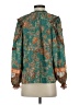 Current Air 100% Polyester Teal Long Sleeve Blouse Size XS - photo 2