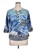 New Directions 100% Polyester Blue 3/4 Sleeve Blouse Size XL (petite) - photo 1