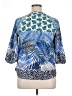 New Directions 100% Polyester Blue 3/4 Sleeve Blouse Size XL (petite) - photo 2