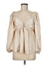 Soho 100% Polyester Ivory Long Sleeve Blouse Size M - photo 1