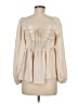 Soho 100% Polyester Ivory Long Sleeve Blouse Size M - photo 2