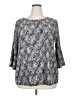 Jones Studio Gray 3/4 Sleeve Blouse Size 2X - photo 1