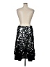 DKNY 100% Polyester Silver Black Formal Skirt Size XL - photo 2