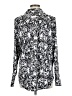 Halogen 100% Polyester Paisley Silver Long Sleeve Blouse Size M - photo 2
