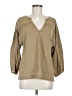 Wrap Tan 3/4 Sleeve Blouse Size 6 - photo 1