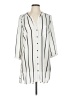 DR2 100% Polyester Stripes White Casual Dress Size L - photo 1
