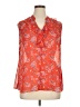 CAbi 100% Polyester Orange Sleeveless Blouse Size XL - photo 1