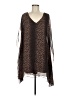 Jay Godfrey 100% Polyester Animal Print Brown Casual Dress Size 6 - photo 1