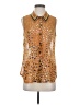 CAbi 100% Polyester Gold Sleeveless Blouse Size S - photo 1