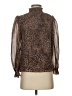 1.State 100% Polyester Animal Print Brown Long Sleeve Blouse Size XS - photo 1