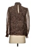 1.State 100% Polyester Animal Print Brown Long Sleeve Blouse Size XS - photo 2