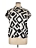 Worthington 100% Polyester Animal Print Ivory Short Sleeve Blouse Size 0X - photo 1