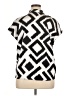 Worthington 100% Polyester Animal Print Ivory Short Sleeve Blouse Size 0X - photo 2