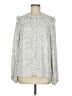 CAbi 100% Polyester Paisley Silver Long Sleeve Blouse Size M - photo 1