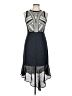 Tibi Graphic Gray Black Cocktail Dress Size 6 (estimated) - photo 1