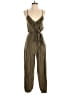 Yireh 100% Rayon Solid Brown Green Jumpsuit Size S - photo 1