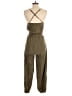Yireh 100% Rayon Solid Brown Green Jumpsuit Size S - photo 2