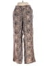 Solitaire 100% Rayon Animal Print Gold Casual Pants Size S - photo 2