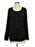 Gap 100% Polyester Black Long Sleeve Blouse Size S - photo 1