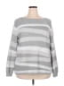 Ruby Rd. Stripes Silver Gray Pullover Sweater Size 2X - photo 1