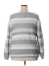 Ruby Rd. Stripes Silver Gray Pullover Sweater Size 2X - photo 2
