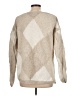 Yarnworks Argyle Tan Pullover Sweater Size L - photo 2
