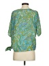MICHAEL Michael Kors 100% Polyester Green Short Sleeve Blouse Size S - photo 2