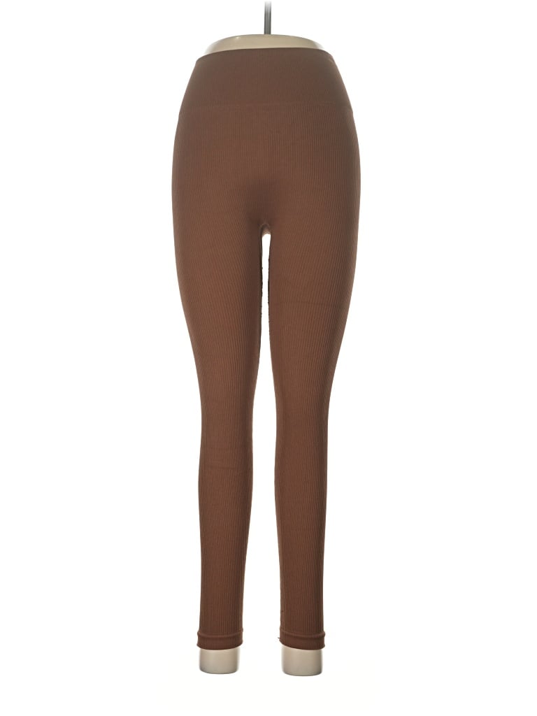 Pre-owned Oqq Leggings In Brown