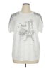 Assorted Brands Graphic Silver White Short Sleeve Top Size XL (estimated) - photo 1