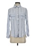Athleta Stripes Blue Long Sleeve Button-Down Shirt Size S - photo 1