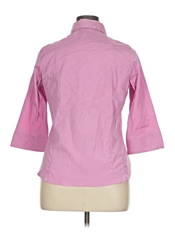 Cotton Express 3/4 Sleeve Button-Down Shirt (view 2)