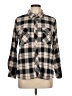 Billy T Plaid Black Long Sleeve Blouse Size L (petite) - photo 1