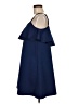 ASOS 100% Polyester Solid Blue Cocktail Dress Size 6 - photo 5