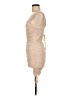 Privy Solid Tan Cocktail Dress Size M - photo 5