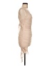 Privy Solid Tan Cocktail Dress Size M - photo 4