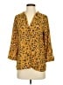 Zara Basic Animal Print Gold 3/4 Sleeve Blouse Size S - photo 1