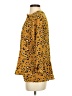 Zara Basic Animal Print Gold 3/4 Sleeve Blouse Size S - photo 5
